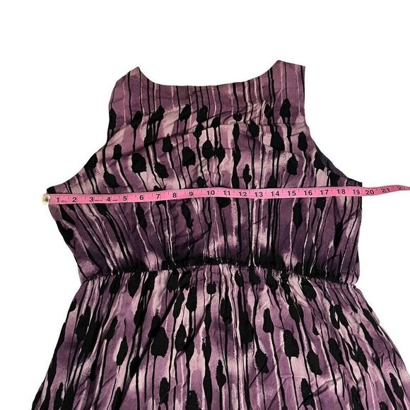 J. Jill Women's Purple and Black Abstract Sleeveless Sundress Size Medium - Picture 7 of 9